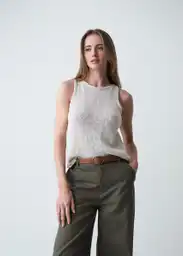 Tejido Mujer Crudo Ballueca Claro Talla L Naf Naf