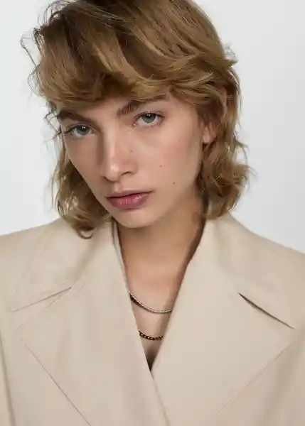 Gabardina Trench Angela Beige Talla S Mujer Mango