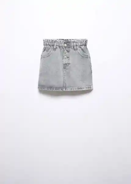 Falda Cindy5 Tejano Gris Talla 14 Niña Mango