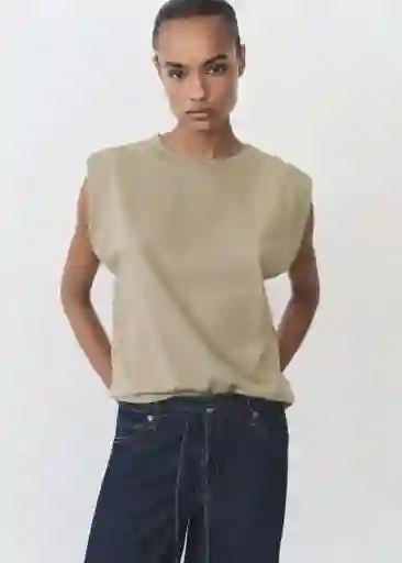 Camiseta Viri Khaki Talla S Mujer Mango