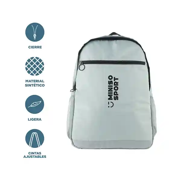 Mochila Deportiva Sport Series 4.0 Gris Miniso