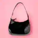 Bolso Hobo Charol Negro Miniso