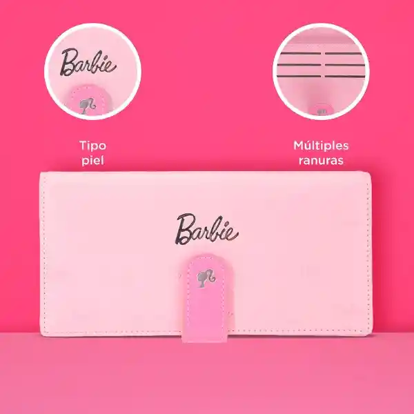 Cartera Para Mujer Grande Serie Barbie Rosa Miniso