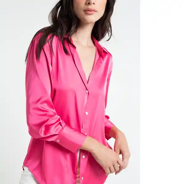 Camisa Pure Mujer Rosa Fandango Oscuro Talla M 512E340 Naf Naf