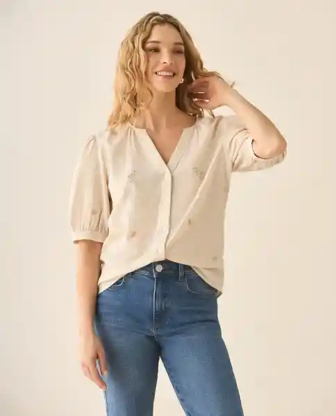 Camisa Amarillo Envejecido Medio Talla S 613G026 Esprit
