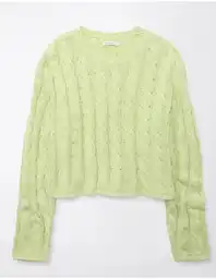 Suéter Tejido Mujer Verde Talla MEDIUM American Eagle