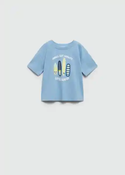 Camiseta Small Azul Talla 67 Niños Mango