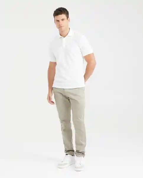 Camiseta Polo Textured Crudo Prístino Claro M Chevignon