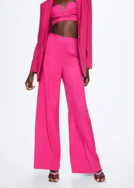 Pantalón Tina Fucsia Talla 44 Mujer Mango