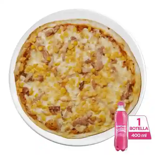 Pza maíz-tocineta+postobón manzana 400ml
