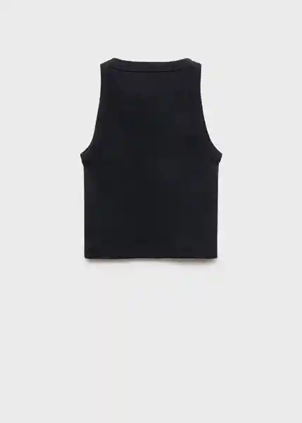 Top Rib Negro Talla 12 Niñas Mango