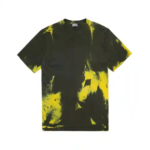 Diesel Camiseta T-Just-B84 Verde y Amarillo Talla S