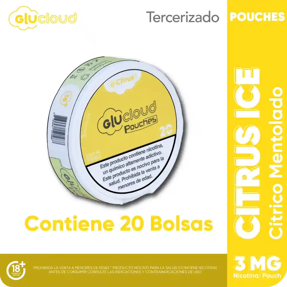 Glucloud Pouches Citrus Ice 3 mg