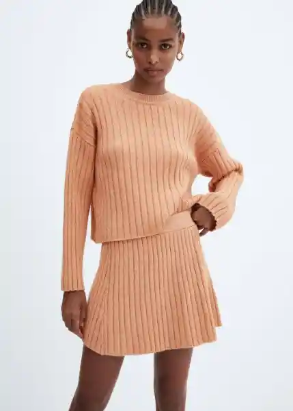 Falda Phill Peach Talla M Mujer Mango