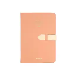 Cuaderno Tapa Dura Con Cinturón Blanco 80 Hojas Rosa A5 Miniso