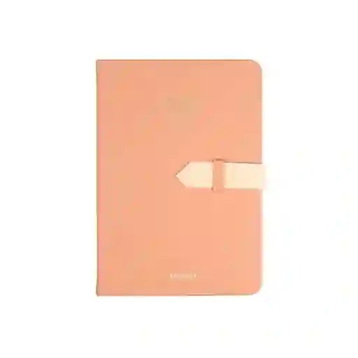 Cuaderno Tapa Dura Con Cinturón Blanco 80 Hojas Rosa A5 Miniso