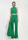 Pantalón Maverick Verde Talla L Mujer Mango