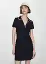 Vestido Polo-H Navy Talla XS Mujer Mango