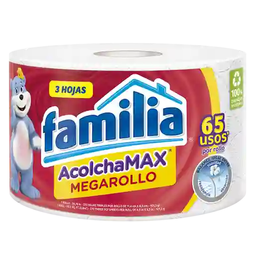 Papel Higiénico Familia Acolchamax Megarollo X1 Rollo