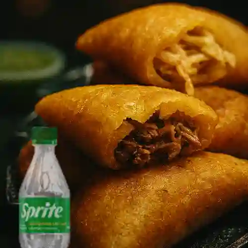 Empanada solo carne + sprite 400ml