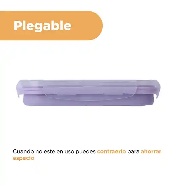 Contenedor Alimento Plegable Silicona Púrpura 550 mL Miniso