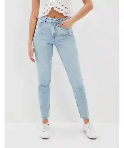 Jean Mom Mujer Azul Talla 2 REGULAR American Eagle