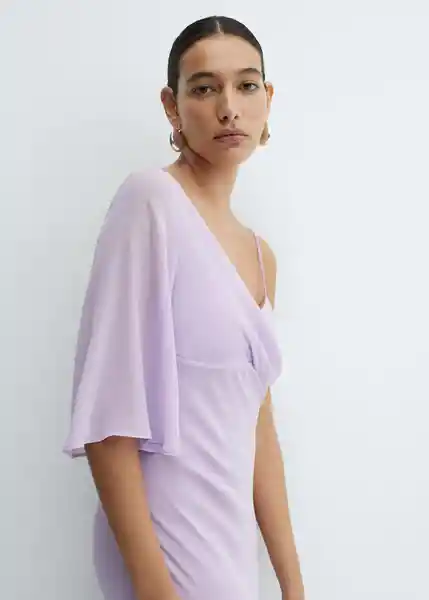 Vestido Amanecer-A Lila Talla M Mujer Mango