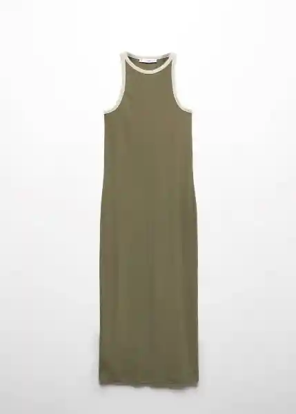 Vestido Tini Khaki Talla 18 Mujer Mango