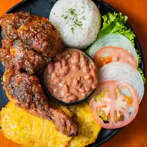 Ejecutivo pernil de pollo agridulce