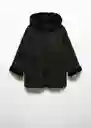 Abrigo Chocolat Negro Talla 10 Niña Mango