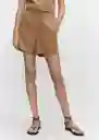 Short Bosco-h Caramelo Talla M Mujer Mango