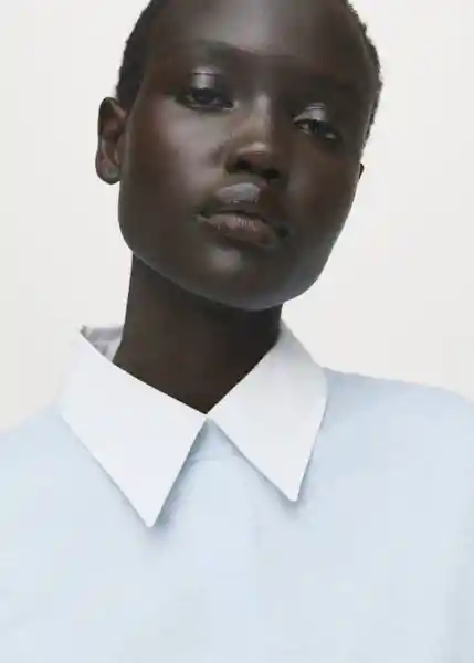 Saco Jersey Mili Celeste Talla XS Mujer Mango