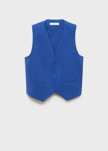 Chaleco Bonnie Azul Talla S Mujer Mango
