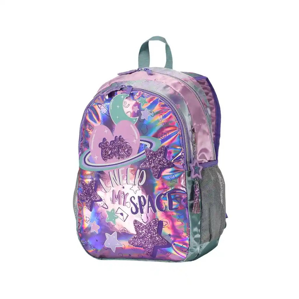 Mochila Escolar Mediana Pastel Galaxy M