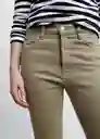 Pantalón Jean Sienna Khaki Talla 32 Mujer Mango