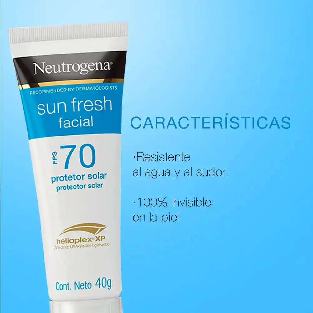Protector Solar NEUTROGENA Sunfresh Facial FPS 70 x 40 ml