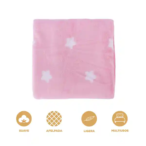Manta Estrellas Rosa Serie Miniso