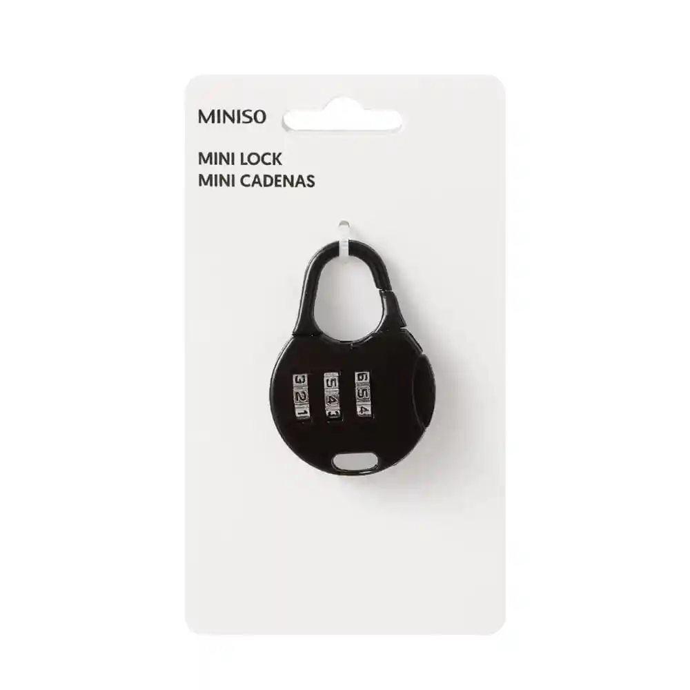 Candado Redondo Mini Negro