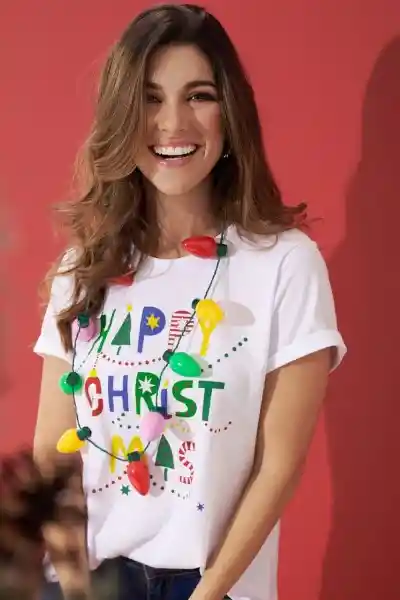 Camiseta Navidad Color Blanco Talla M Ragged