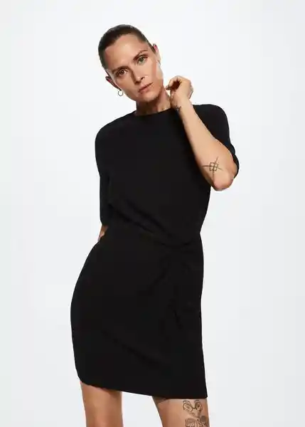 Vestido Frida-H Negro Talla L Mujer Mango