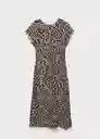 Vestido Scoop Negro Talla M Mujer Mango