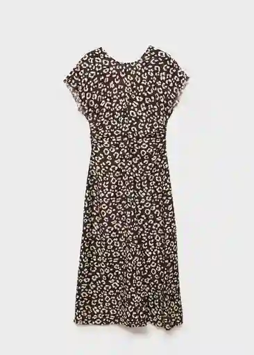 Vestido Scoop Negro Talla M Mujer Mango