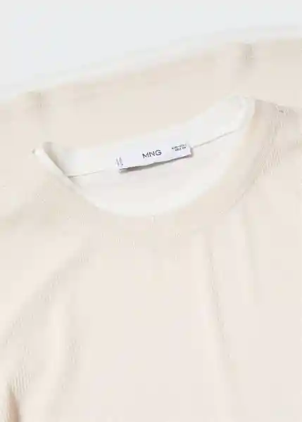 Camiseta Dobi Blanco Talla S Mujer Mango