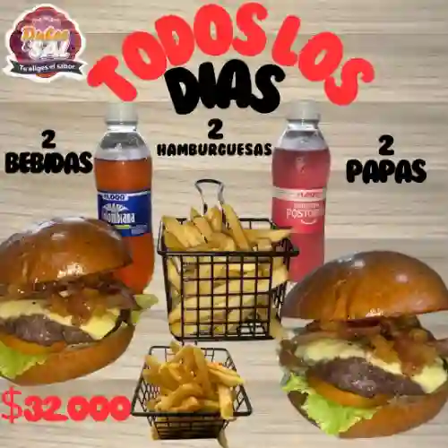 Combo Doble Hamburguesa+ Gaseosa