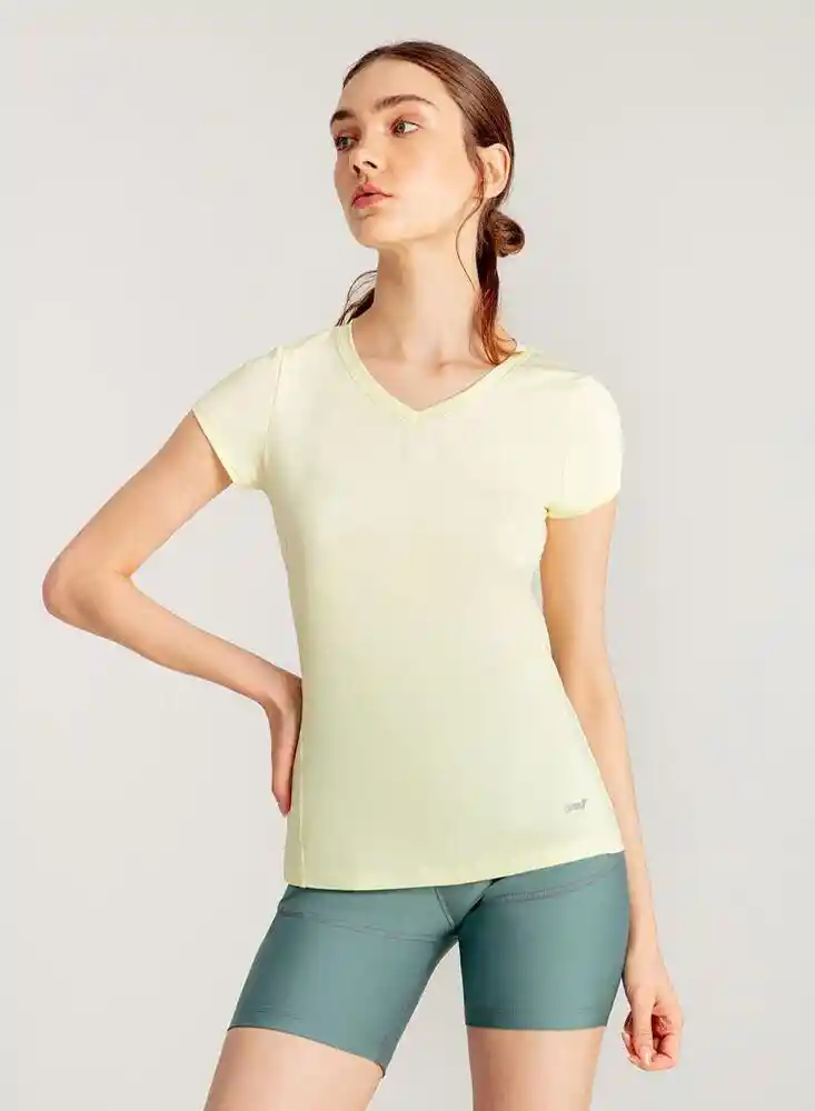 Gef Camiseta Manga Corta Mujer Amarillo M