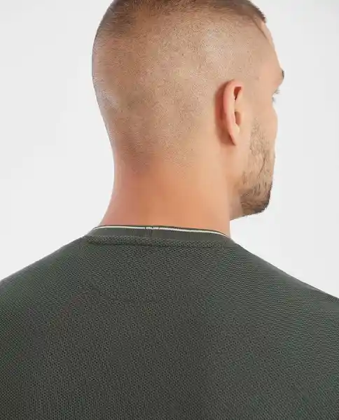 Camiseta Textured Verde Selvoso Ultraoscuro Talla M Chevignon