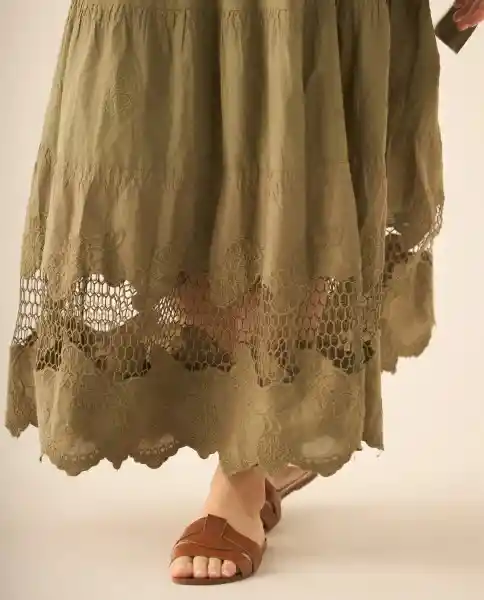 Vestido Verde Serenidad Claro Talla XL 693G207 Esprit