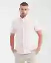 Camisa Button Down Manga Corta Rosa Nouveau Claro L Chevignon