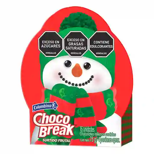 Colombina Chocolatina Frutal Navidad