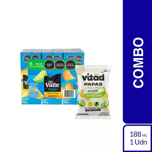 Combo Vitad Papas + Del Valle Jugo Frutas Citricas 188 mL 6 Und